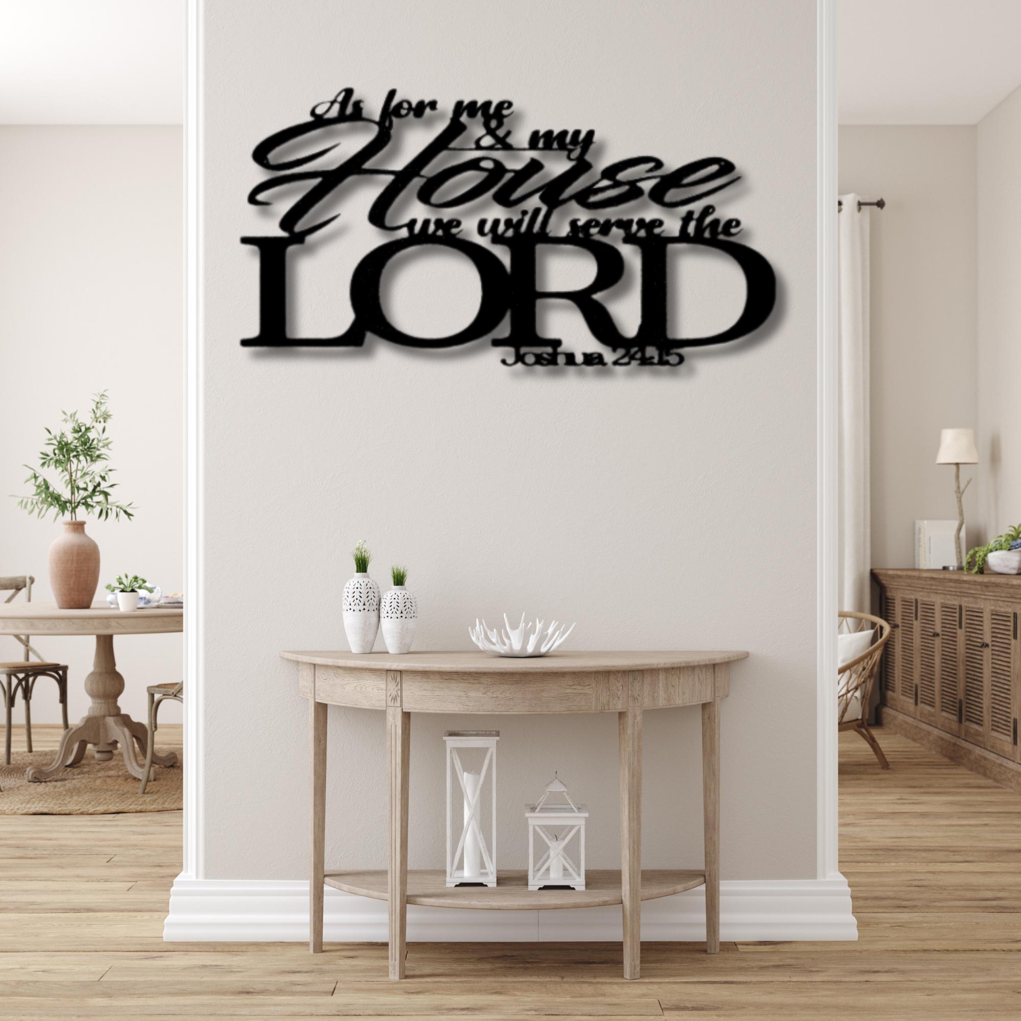 Joshua In Script Joshua 24.15 Quote Metal Sign, Gift for Christians, Metal Wall Sign ...