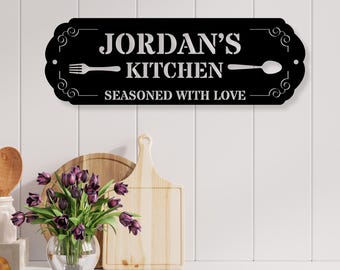 Personalized Kitchen Signs, Custom Kitchen Gifts, Custom Metal Sign for Kitchen, Kitchen Wall Decor, Nana Mothers Day Gift, Custom Kitchen