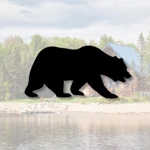 Grizzly Bear Metal Sign, Cabin Wall Art Decor, Lake House Art, Grizzly Bear Wall Art, Birthday Gift For Hunter Dad, Housewarming Gifts