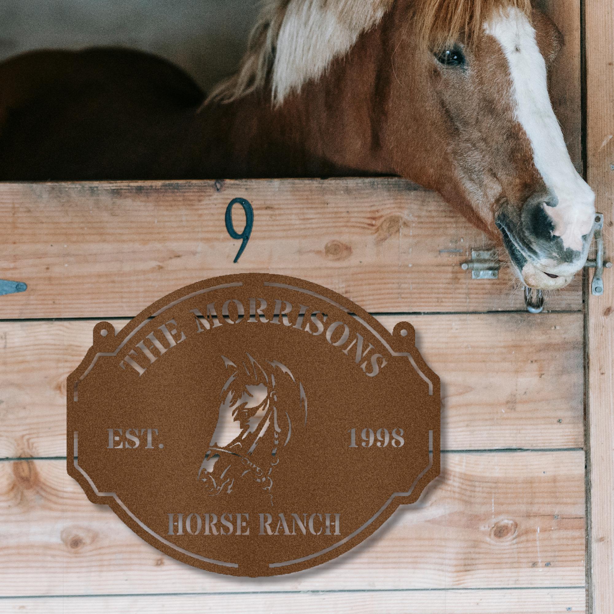 Custom Family Ranch Metal Sign, Personalized Ranch House Decor Rustic ...