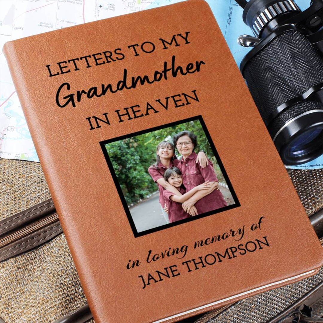Loss of Grandmother Photo Memorial Journal, Grandma in Heaven Gift ...