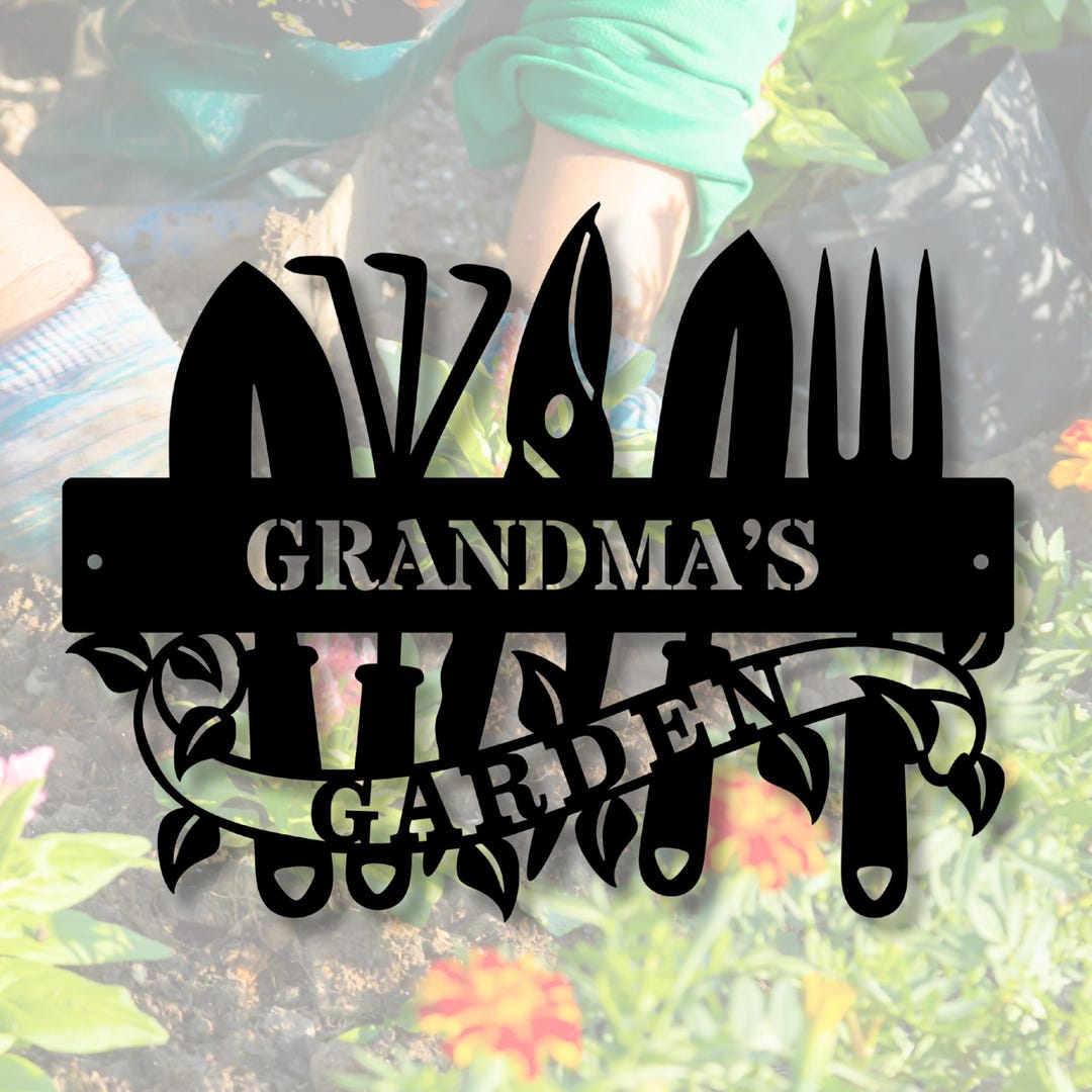 Personalized Garden Metal Sign, Custom Metal Sign, Outdoor Name Sign ...