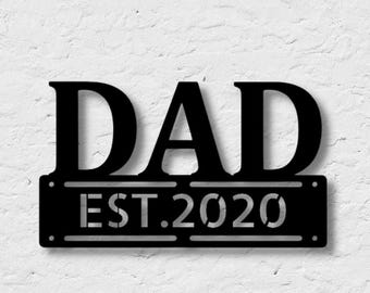 Custom Metal Art Sign, Personalized Dad Wall Hanging