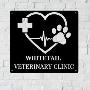 Customized Pet Clinic Metal Art Sign, Veterinary Office Metal Sign, Personalized Veterinarian Doctor Metal Sign, Vet Doctor Sign, Exotic Pet