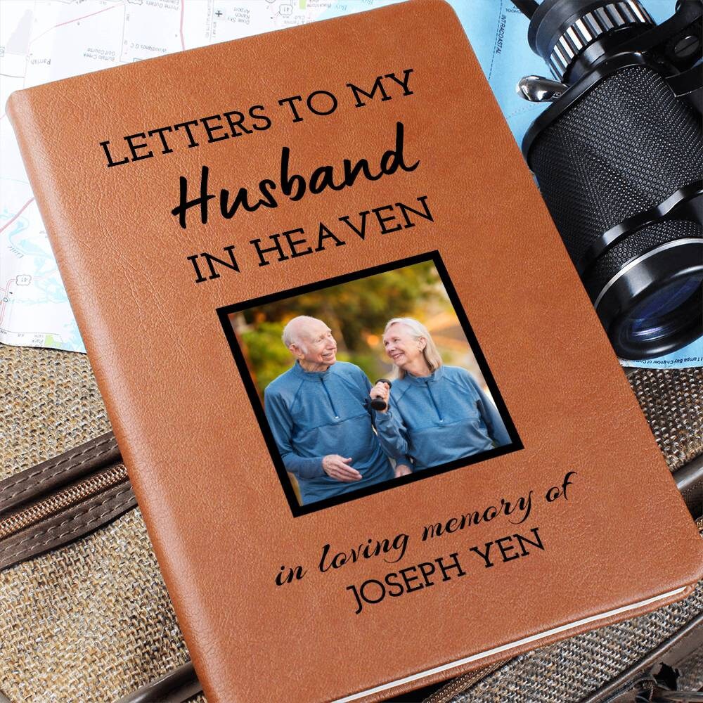Husband In Heaven Photo Journal, Letters to my Husband Notebook, Remembrance Memorial Diary