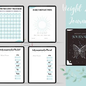 Digitaal gewichtsverliesdagboek - Gezonde levensstijl - Trainingslogboek - Meettabel - Maaltijdschema - Pounds Lost Tracker - Voortgangsnotitieboekje