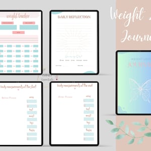 Digitaal gewichtsverliesdagboek - Gezonde levensstijl - Trainingslogboek - Meettabel - Maaltijdschema - Pounds Lost Tracker - Voortgangsnotitieboekje
