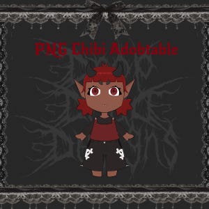Dämonen-Chibi zum Adoptieren | PNGTuber-Asset | Transparenter VTuber-Streamer-Avatar | Chibi-Digital-Download