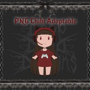 Chibi-Gamer-Girl-Avatar zum Adoptieren | PNGTuber-Asset | Transparenter VTuber-Streamer-Avatar | Chibi-Digital-Download