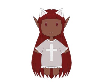 Chibi Pastel Goth Elf Adoptable | Cute Fairy Tale Character Design | Fantasy RPG Anime Girl OC | Digital Download Art PNG Asset