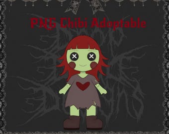 Frankenstein  Chibi Adoptable | PNGTuber Asset | Transparent VTuber Streamer Avatar | Chibi Digital Download