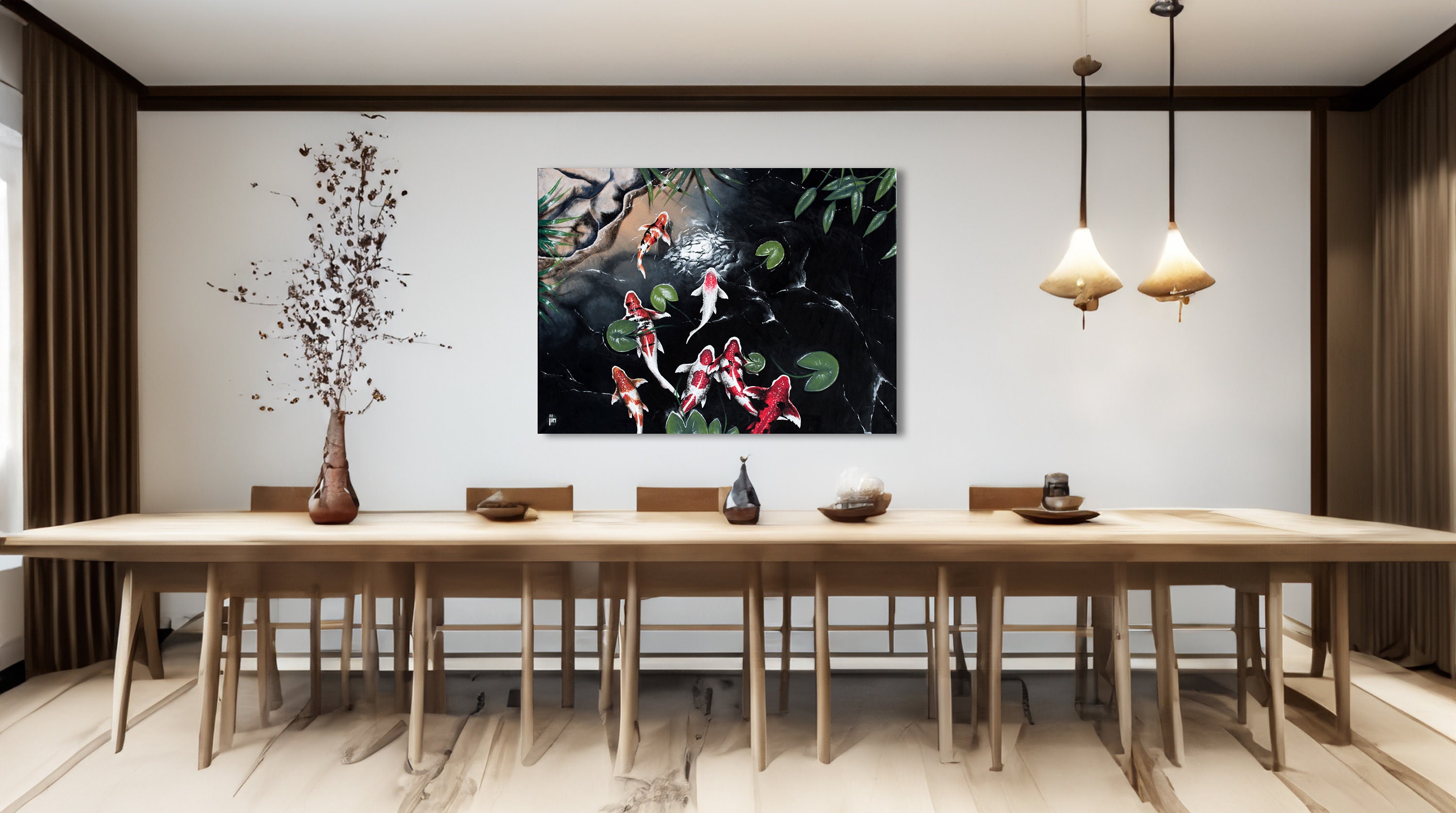 Asian Koi Fish Acrylic Painting Digital File For Printing Etsy Asian Koi Fish Acrylic Painting Digital File For Printing Etsy