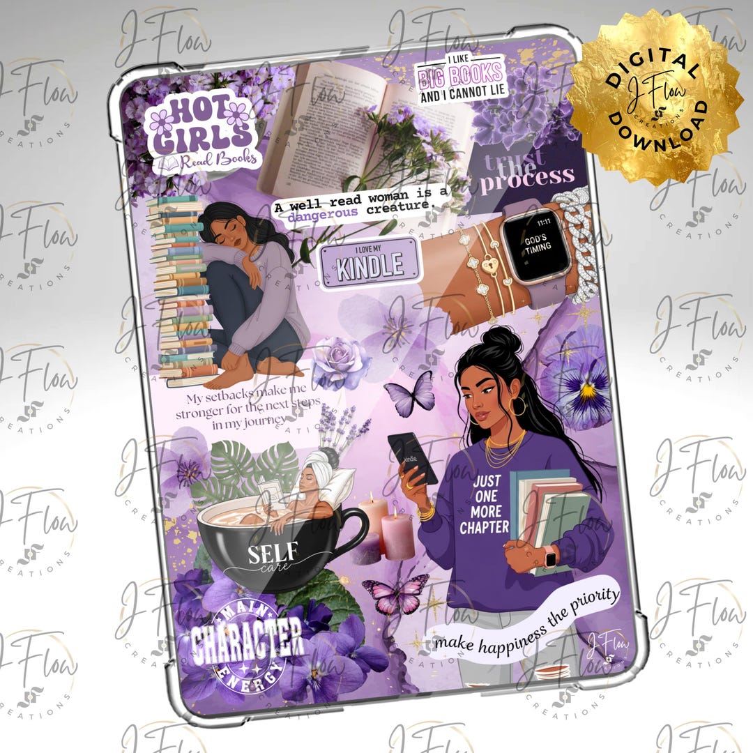 Purple Bookish Indian Printable Kindle Insert - DIGITAL DOWNLOAD - Etsy