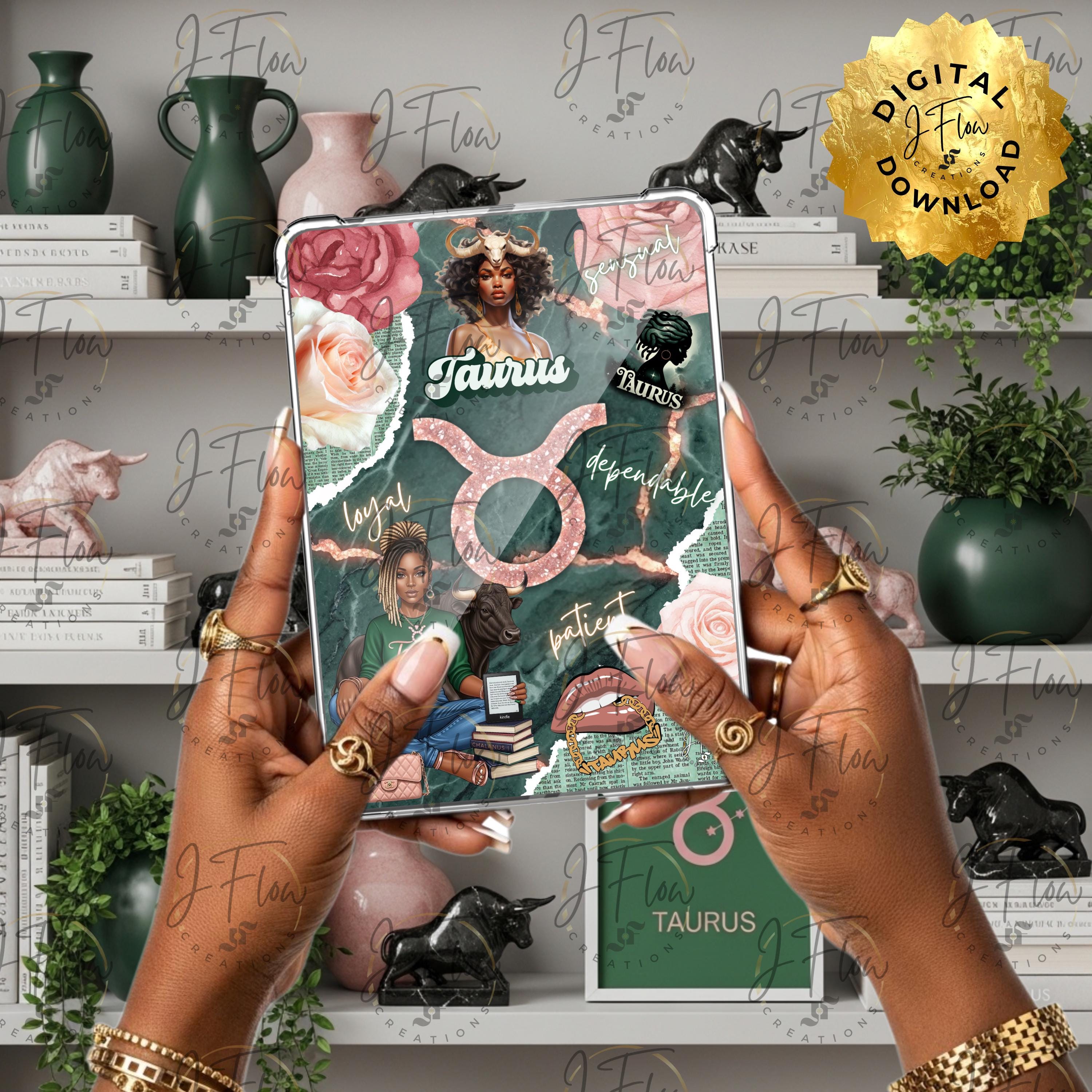 Taurus Zodiac Black Girl Printable Kindle Insert - DIGITAL DOWNLOAD - Etsy