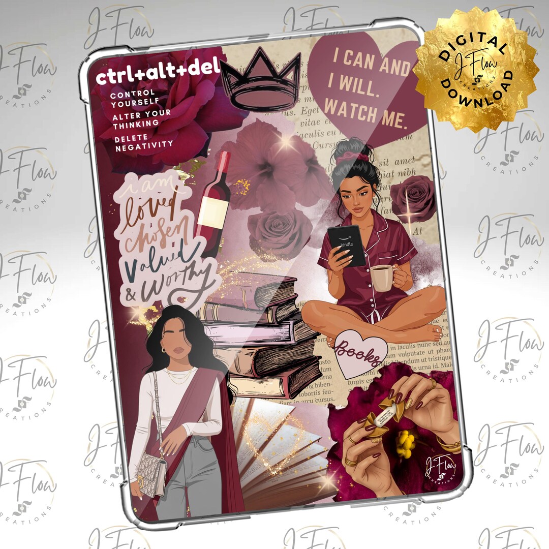 Burgundy Bookish Indian Printable Kindle Insert - DIGITAL DOWNLOAD - Etsy