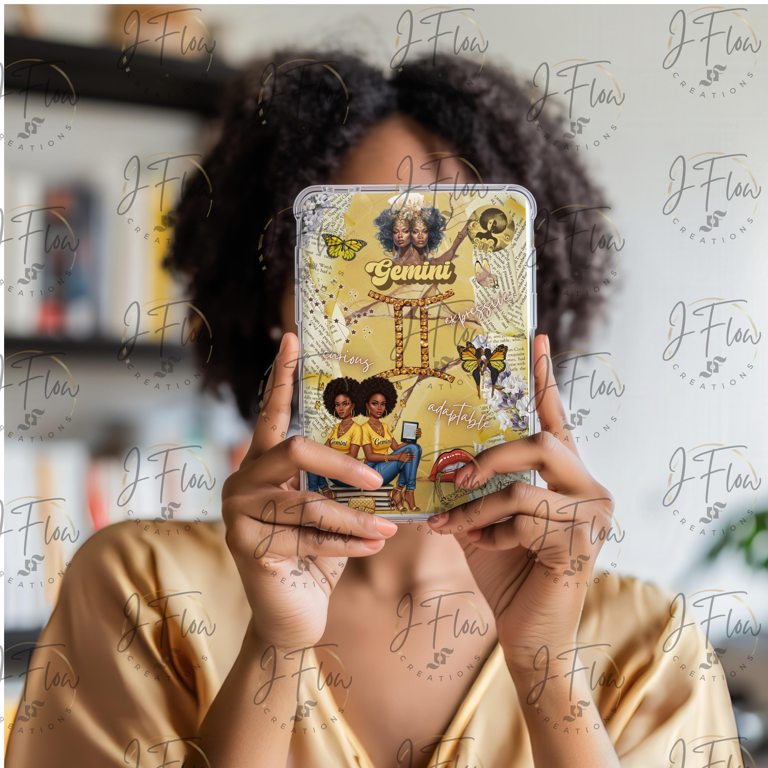 Gemini Zodiac Black Girl Printable Kindle Insert - DIGITAL DOWNLOAD - Etsy