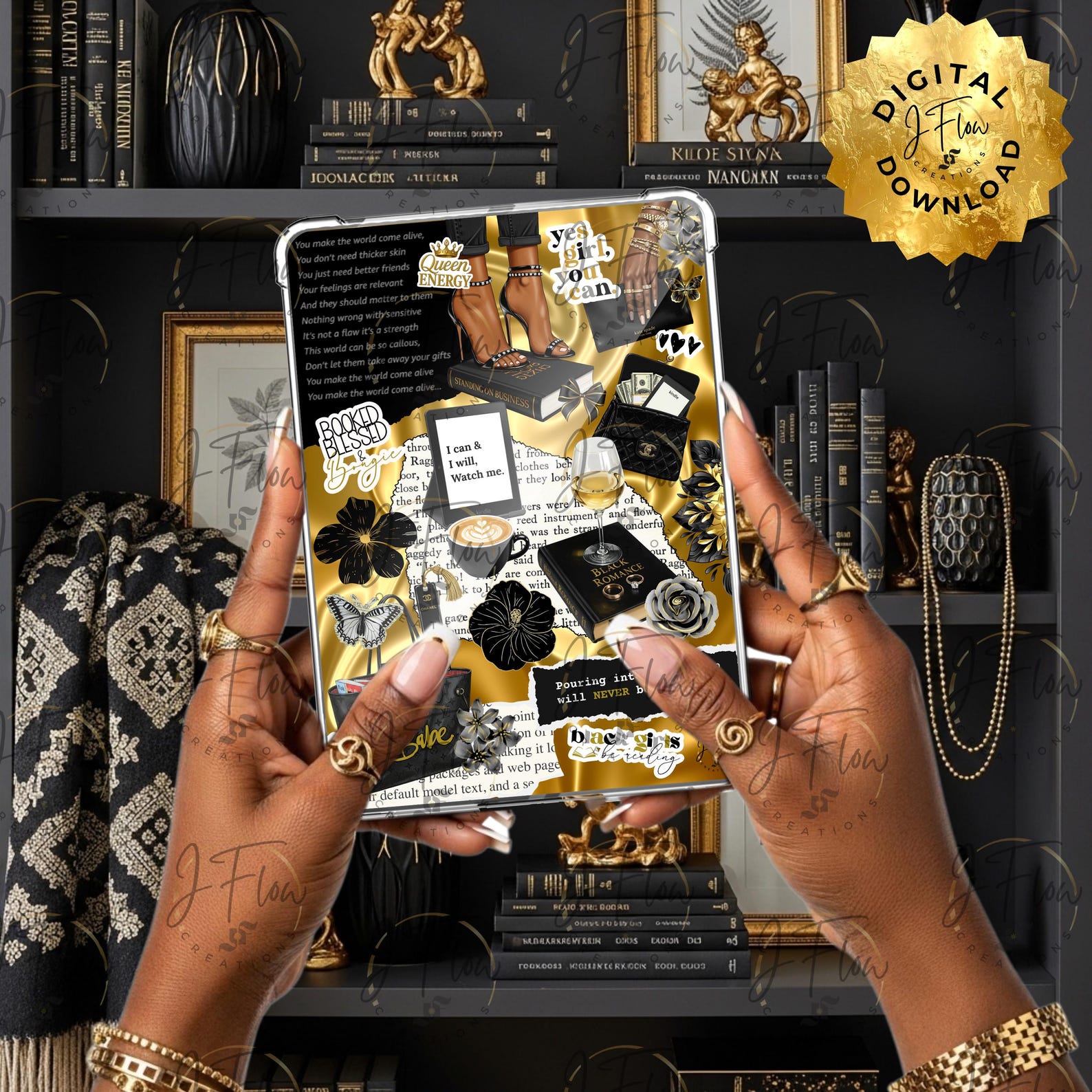 Boss Babe Luxe Black Girl Printable Kindle Insert - DIGITAL DOWNLOAD - Etsy