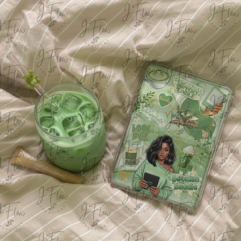 Matcha Black Girl Printable Kindle Insert - DIGITAL DOWNLOAD - Etsy