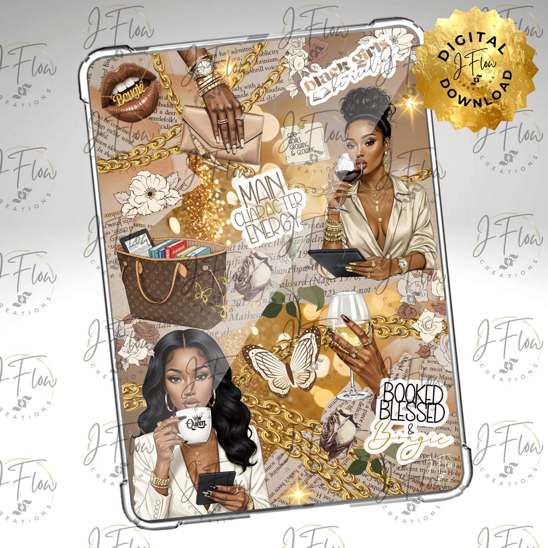 Luxury Black Girl Printable Kindle Insert - DIGITAL DOWNLOAD - Etsy