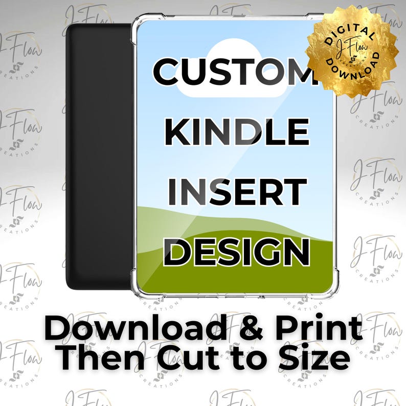 Custom Printable Kindle Clear Case Insert - DIGITAL DOWNLOAD - Etsy