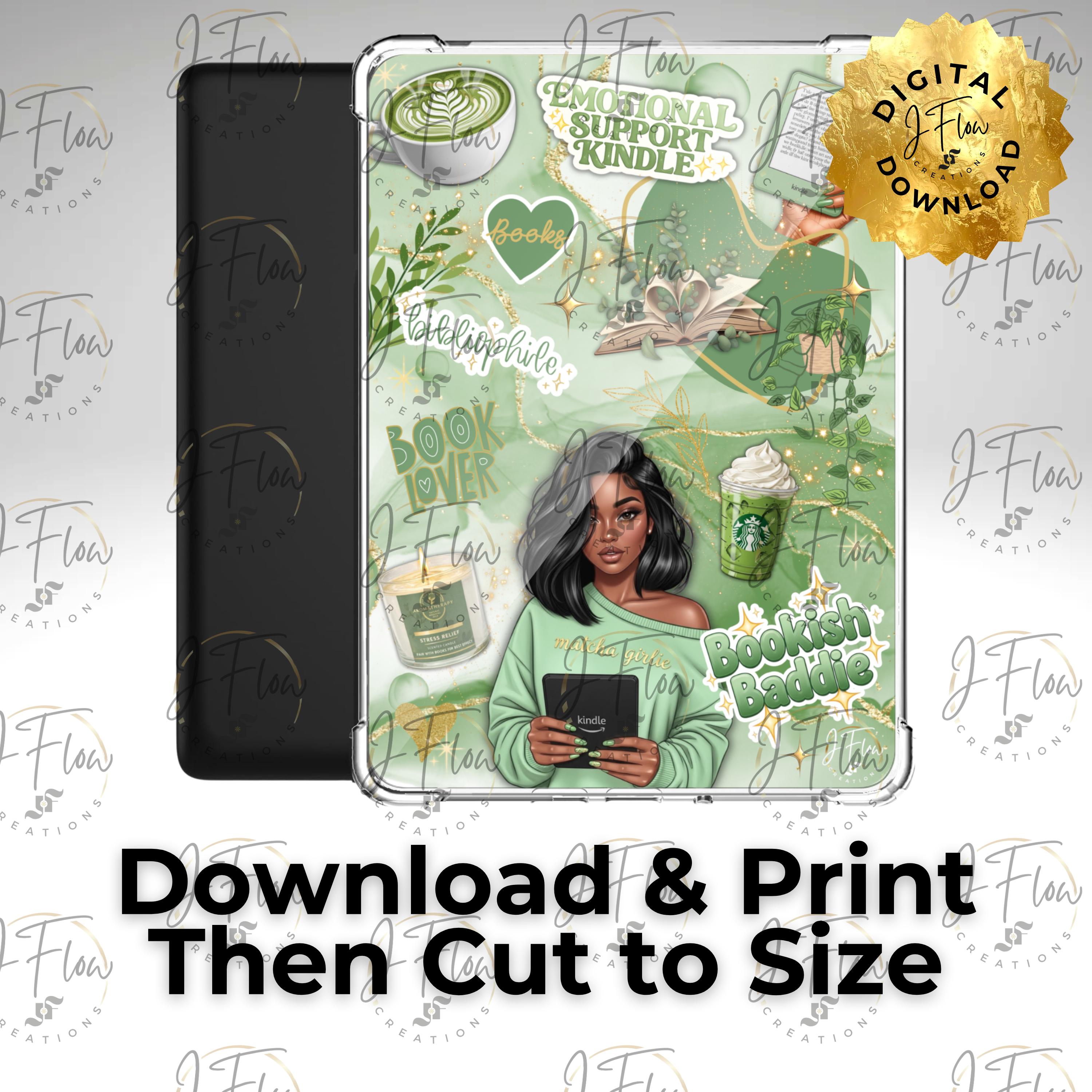 Matcha Black Girl Printable Kindle Insert - DIGITAL DOWNLOAD - Etsy