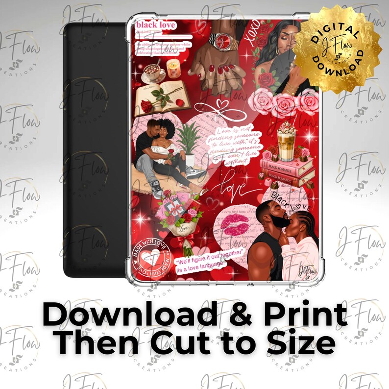 Black Love Printable Kindle Insert - DIGITAL DOWNLOAD - Etsy