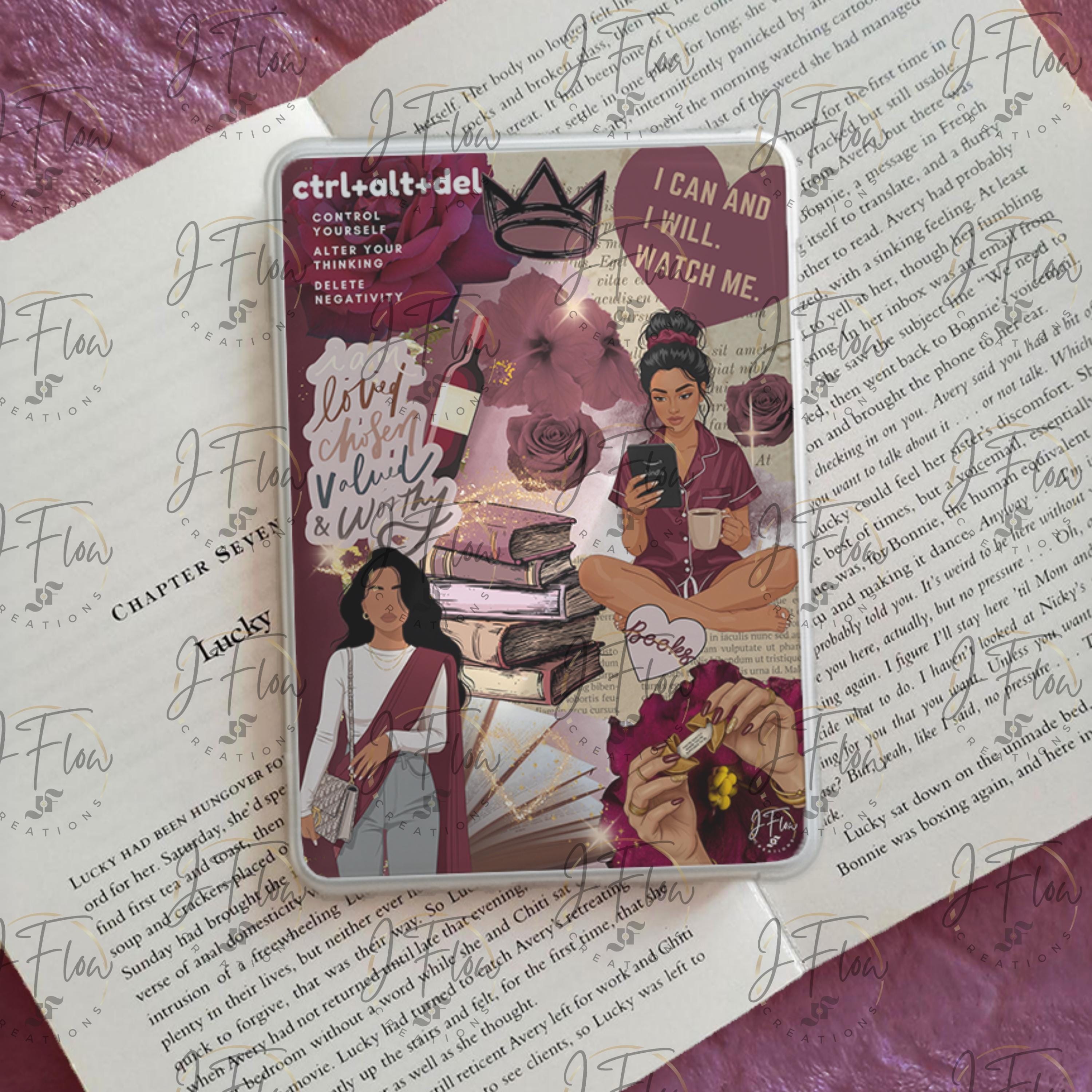 Burgundy Bookish Indian Printable Kindle Insert - DIGITAL DOWNLOAD - Etsy