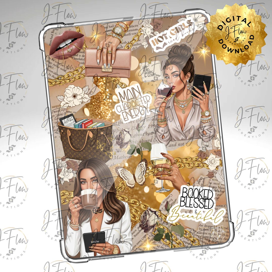 Luxury Brunette Printable Kindle Insert - DIGITAL DOWNLOAD - Etsy