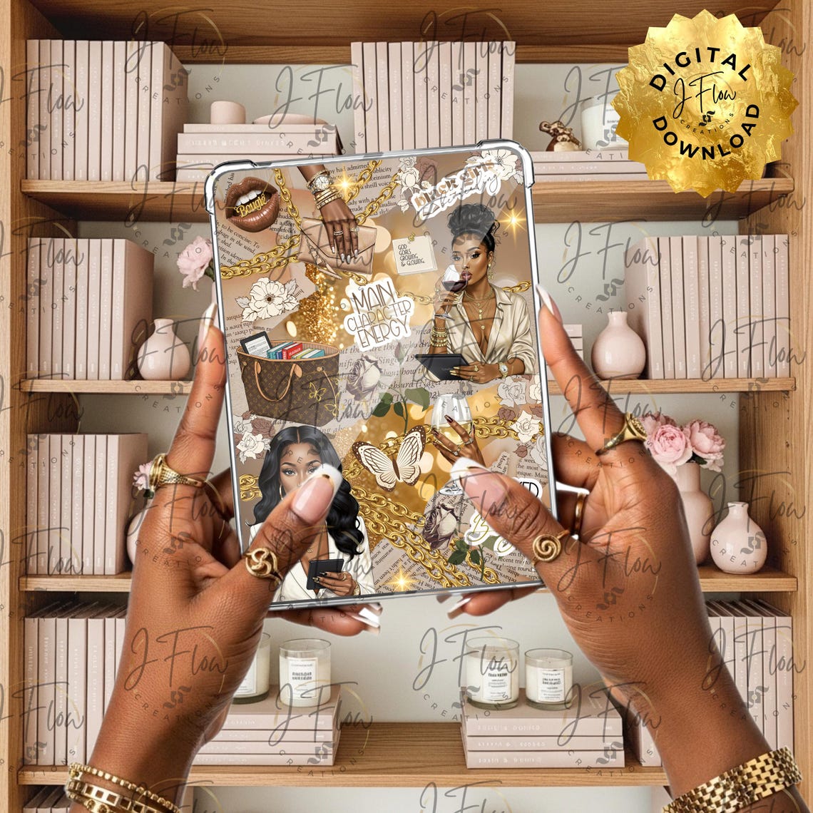 Luxury Black Girl Printable Kindle Insert - DIGITAL DOWNLOAD - Etsy