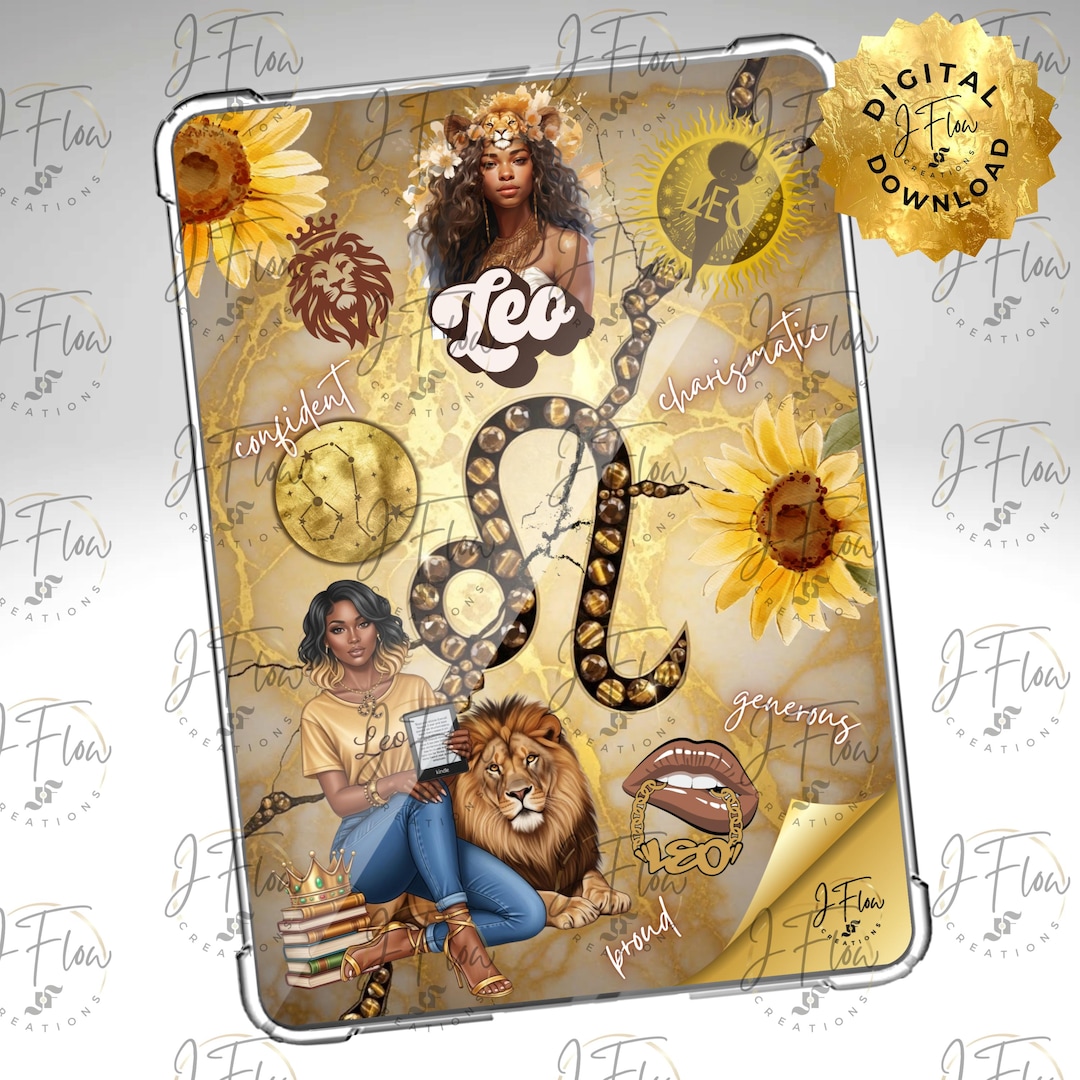 Leo Zodiac Black Girl Printable Kindle Insert - DIGITAL DOWNLOAD - Etsy
