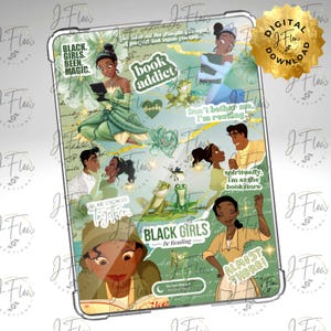 Princess Tiana Inspired Printable Kindle Insert - DIGITAL DOWNLOAD