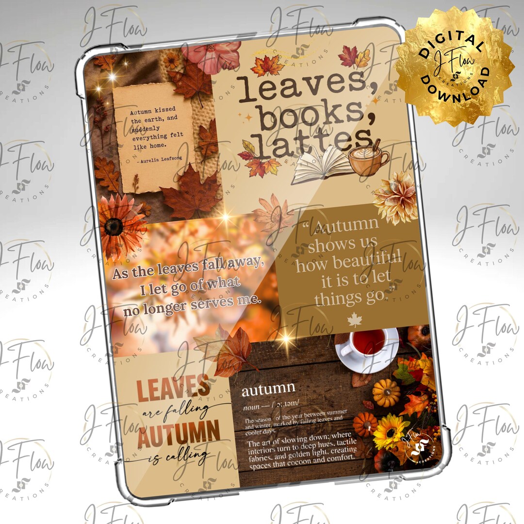 Autumn Vibes Printable Kindle Insert - DIGITAL DOWNLOAD - Etsy