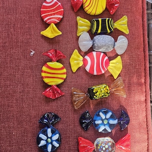Vintage Murano style Glass  Candy 12 piece Set