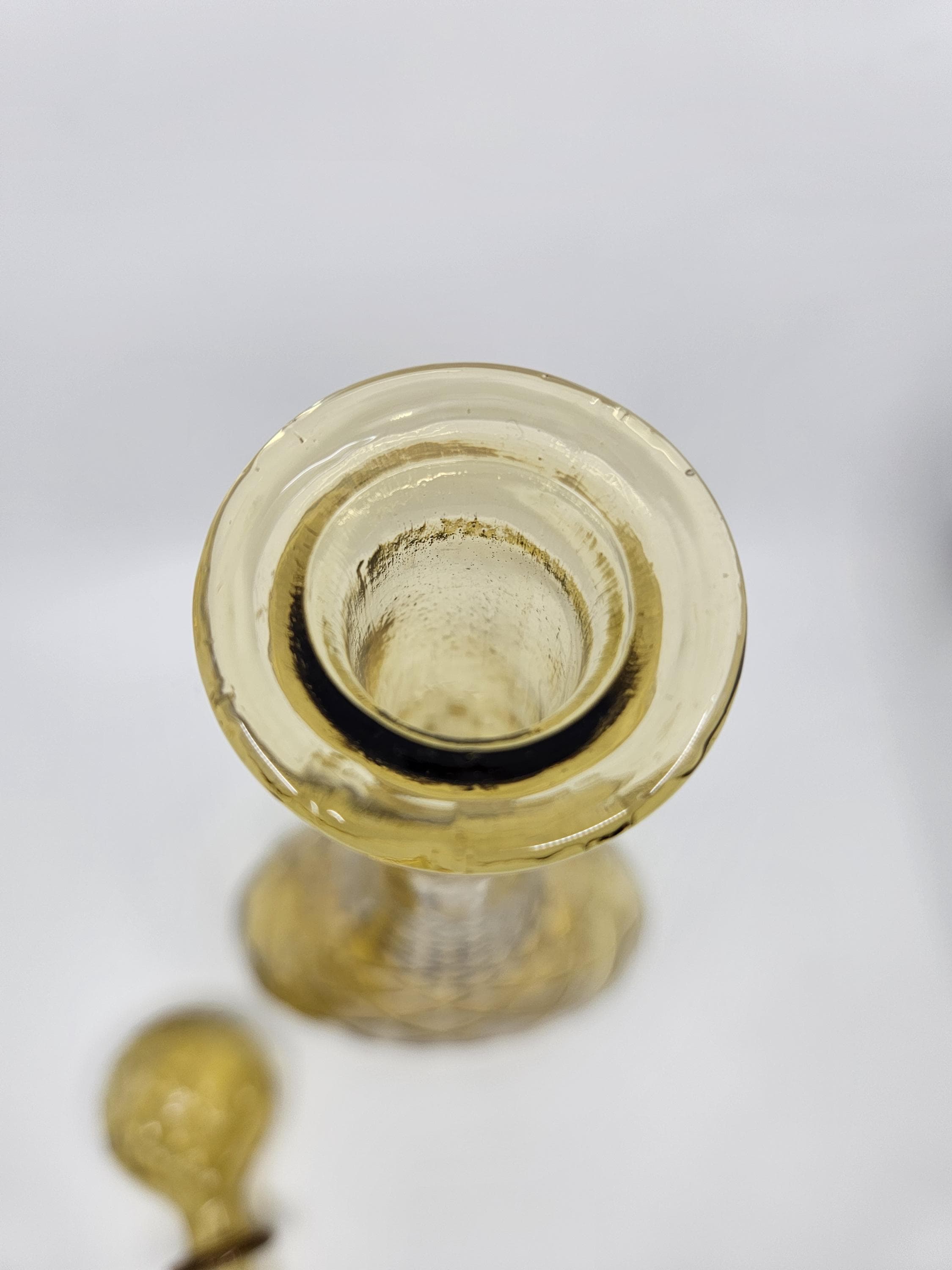 ヴィンテージ アンバー エンポリ ジーニー ボトル デキャンタ