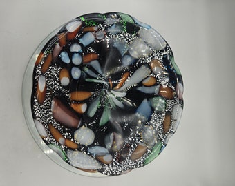 Porcelain Lynn Chase Jaguar Jungle Octagonal Serving Bowl 10.5