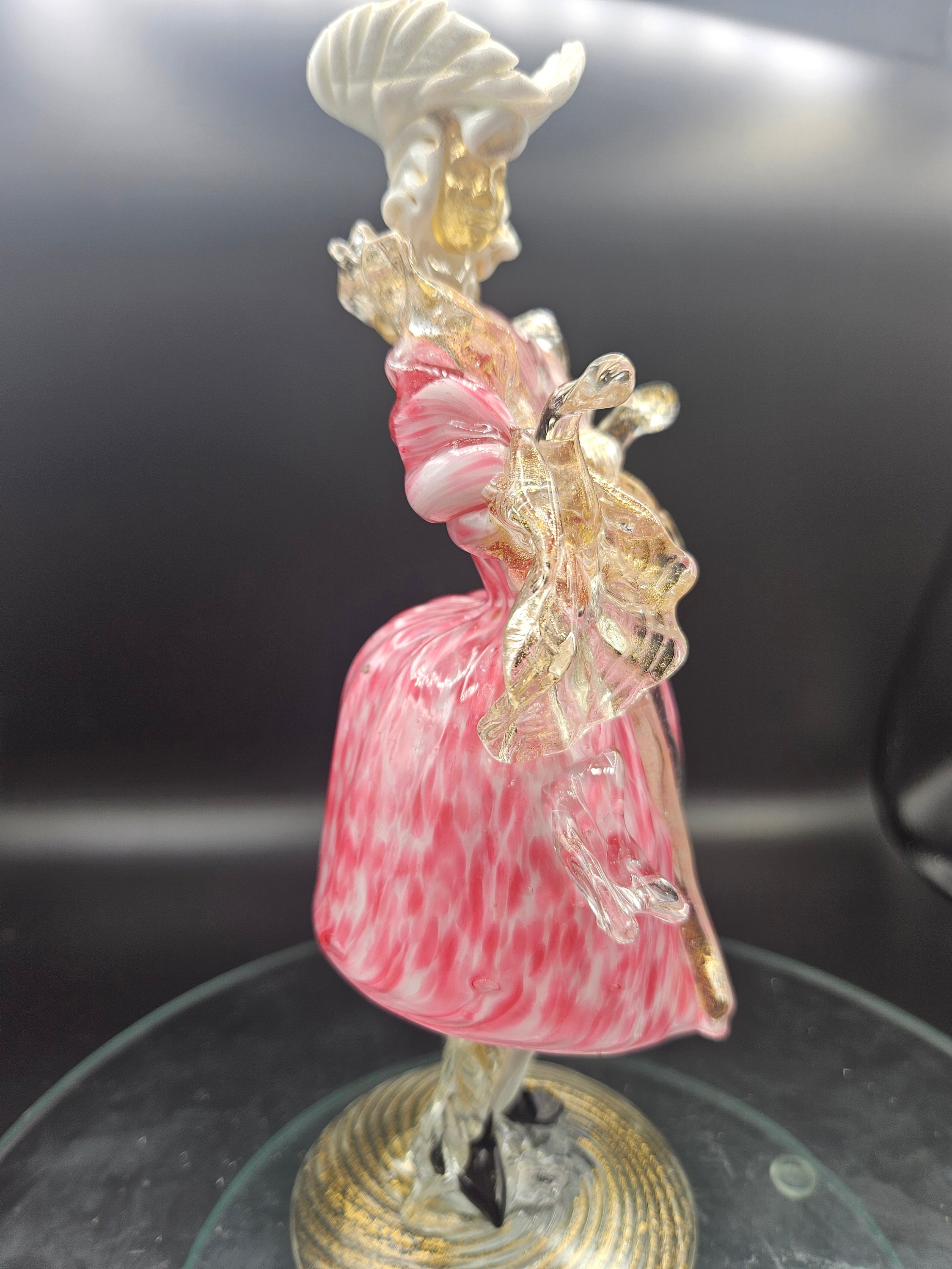 GOLDONI SCULPTURE Vintage Venetian Glass Murano Glass Baroque Gentleman Figurine Murano Figurine