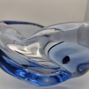 Czech Art Glass Trinket Dish glassworks Zelezny Brod, designed by Miloslav Klinger, Czechoslovakia 1960s