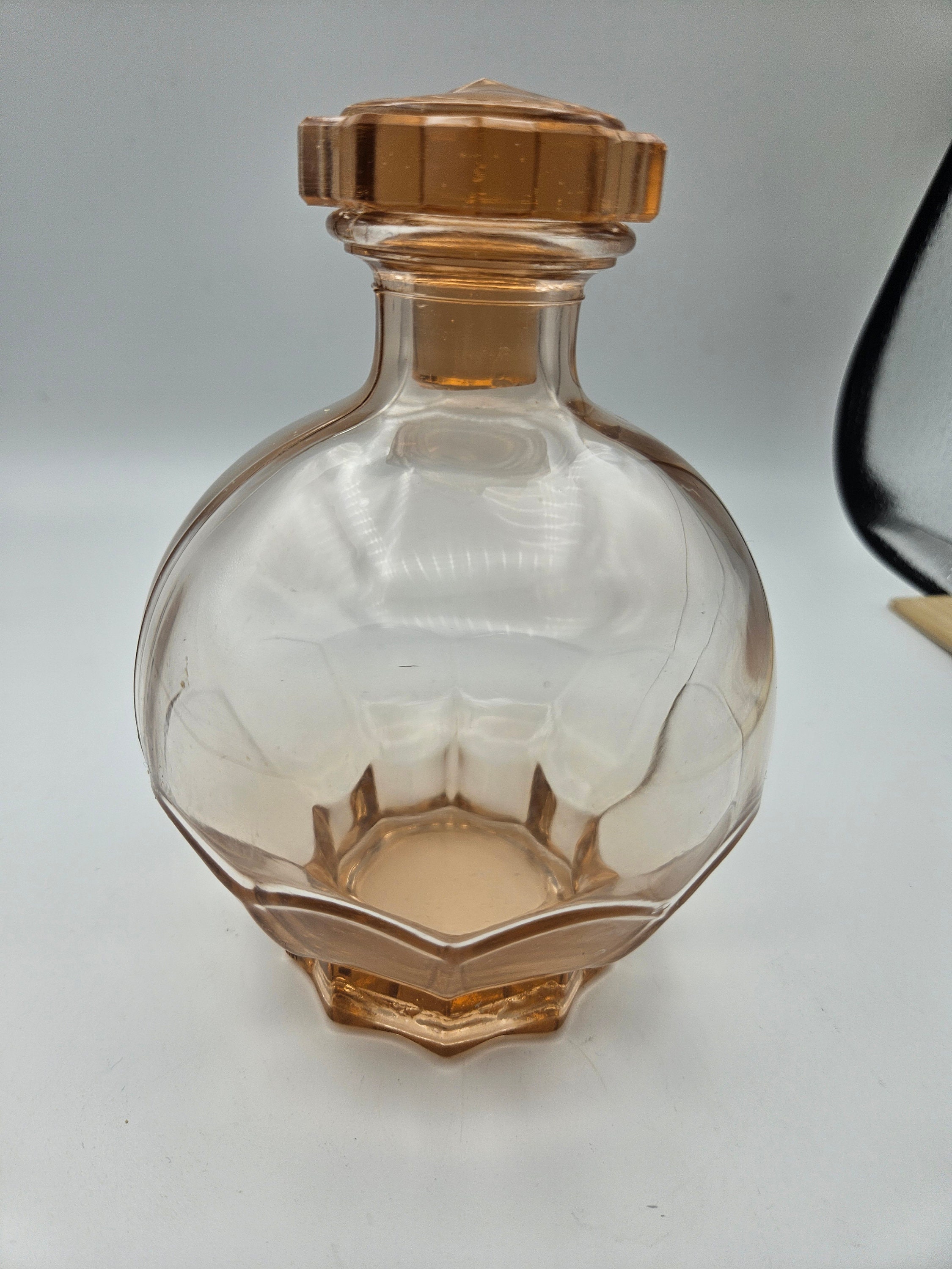 A French 1930s/40s Peach Pink Glass Decanter - Etsy