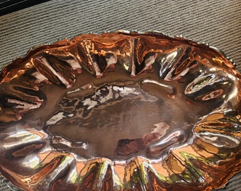 Porcelain Lynn Chase Jaguar Jungle Octagonal Serving Bowl 10.5