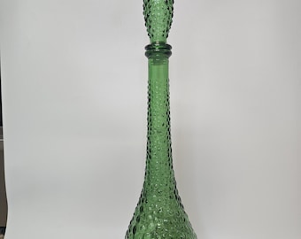 MCM Italiensk Empoli Grön Glas Genie Flaskakanter med Propp