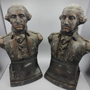 Vintage Metal George Washington bookends