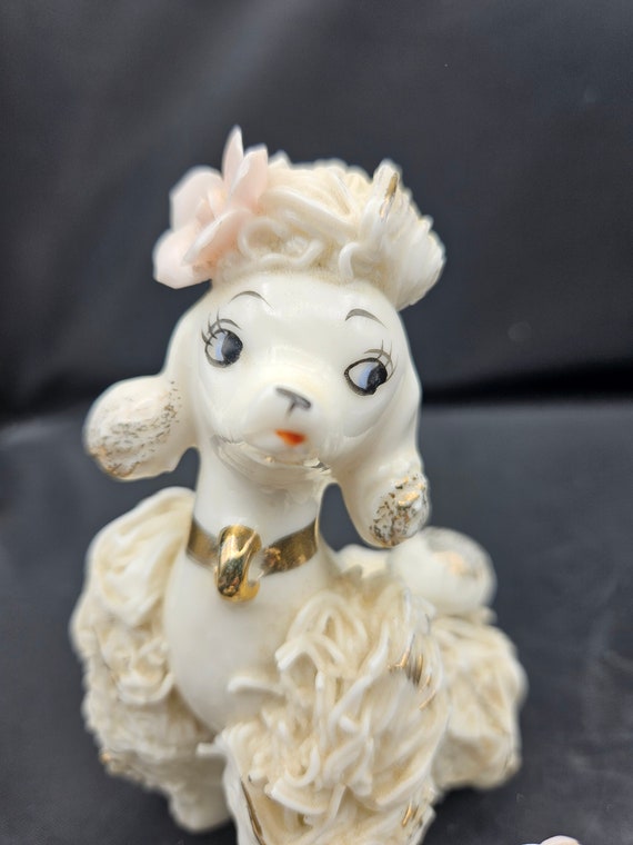 50s スパゲッティー プードル 陶器 置物 ヴィンテージ 50s