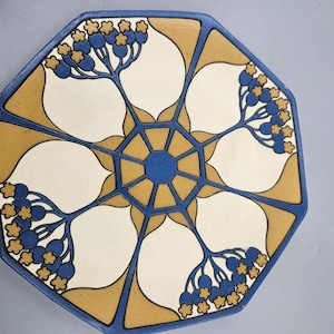 Plato Villeroy Boch 1913 Mettlach Elder Blossom Plate Alemania