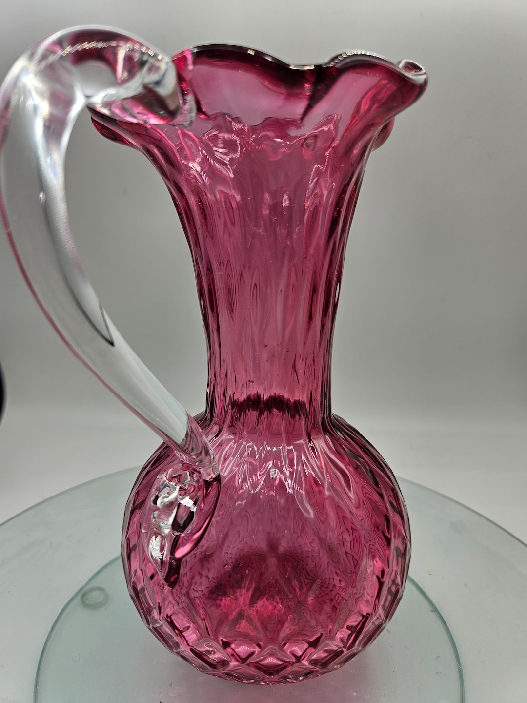 ヴィンテージ クランベリーガラス ピッチャー 花瓶 il_1080xN.6050034251_o1uc.jpg