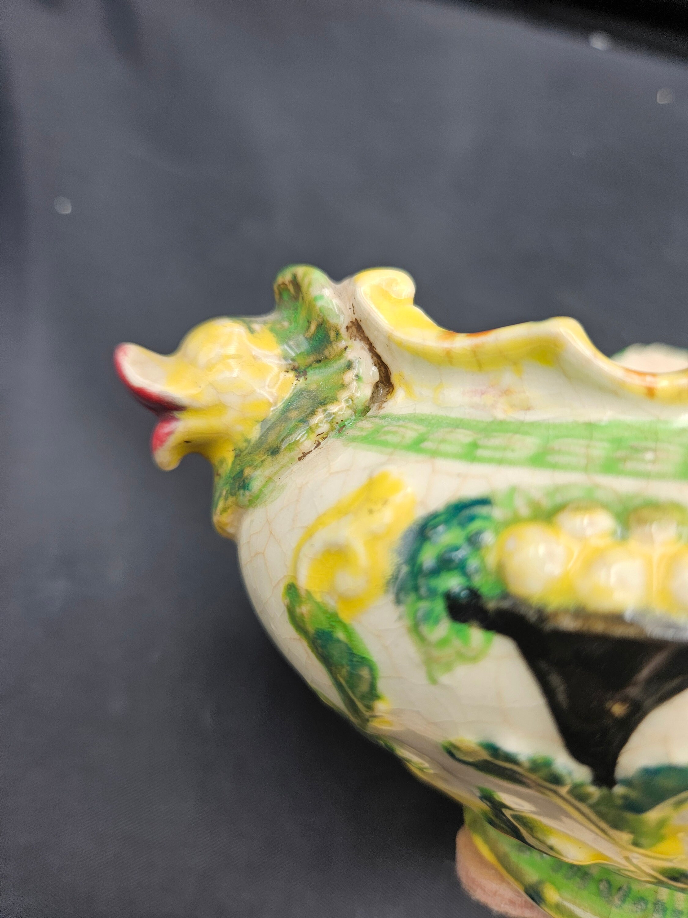 Marumon Ware Hand Painted Scalloped Oval Bowl, Maruhon Ware, Vintage ...
