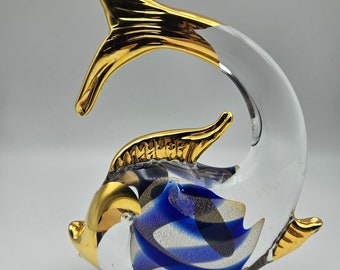 Porcelain Lynn Chase Jaguar Jungle Octagonal Serving Bowl 10.5