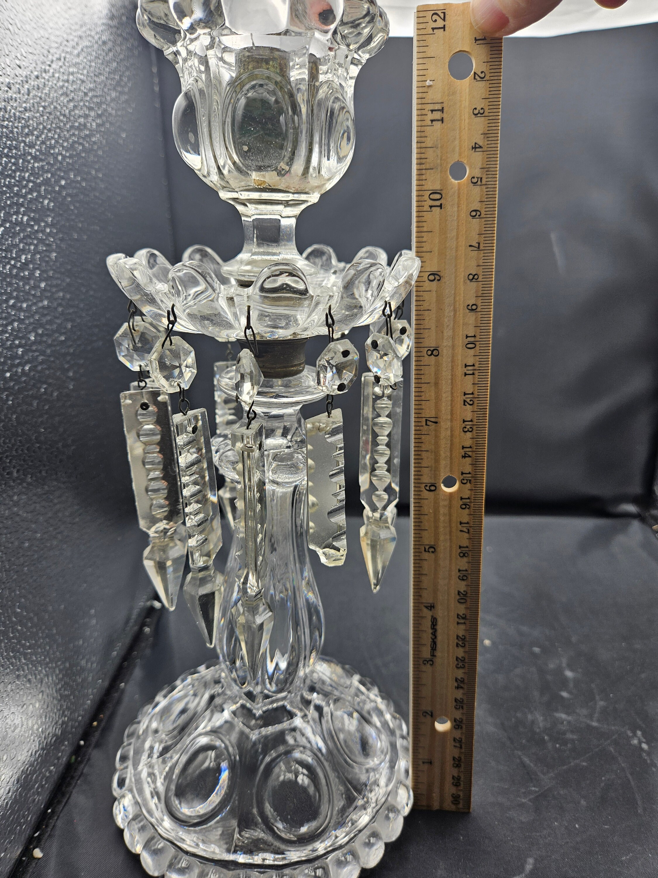 Antique French Baccarat France Full Lead Crystal Candlestick Etsy