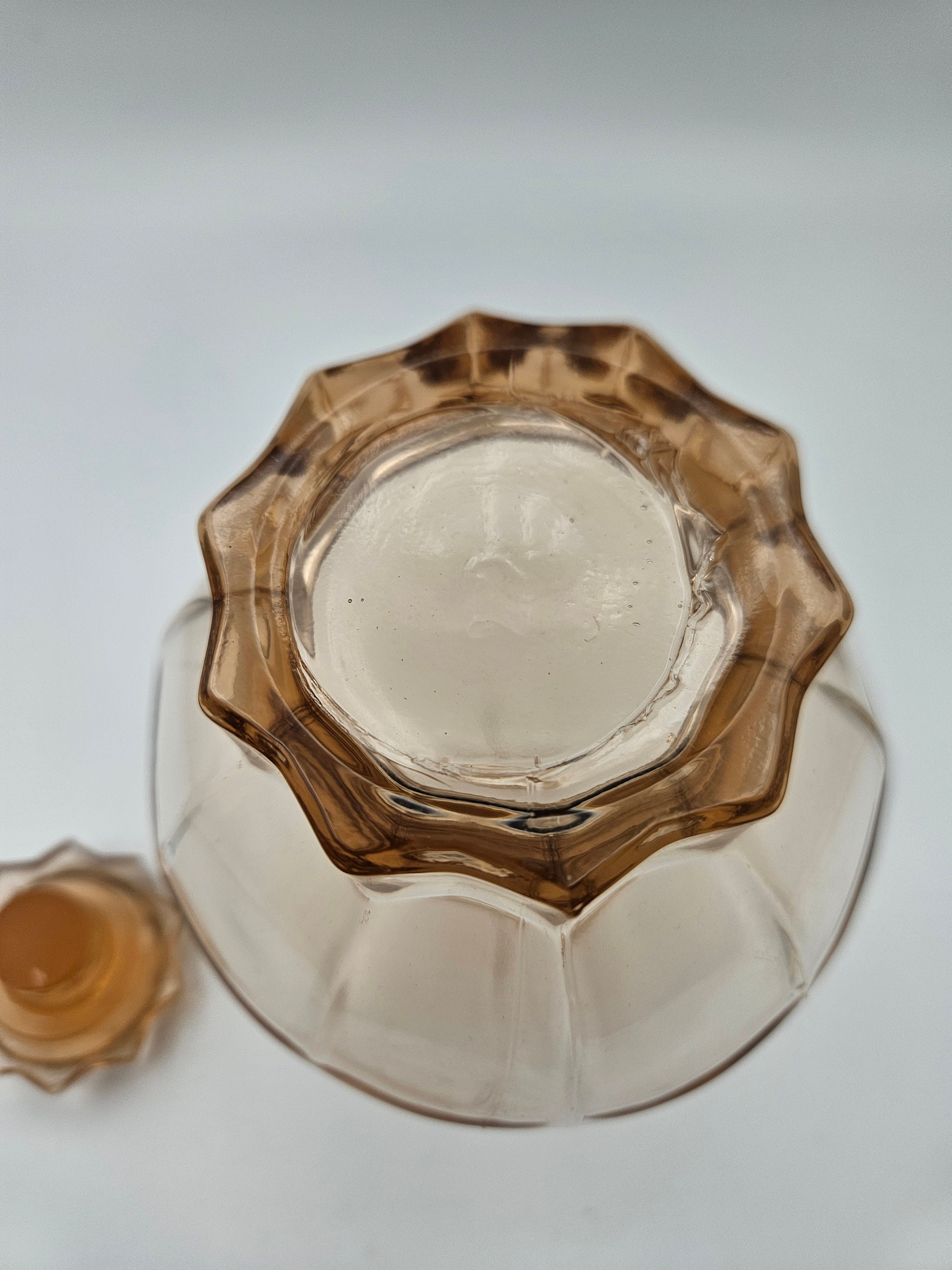 A French 1930s/40s Peach Pink Glass Decanter - Etsy