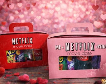 Plantilla digital de Canva para Movie & Chill Box