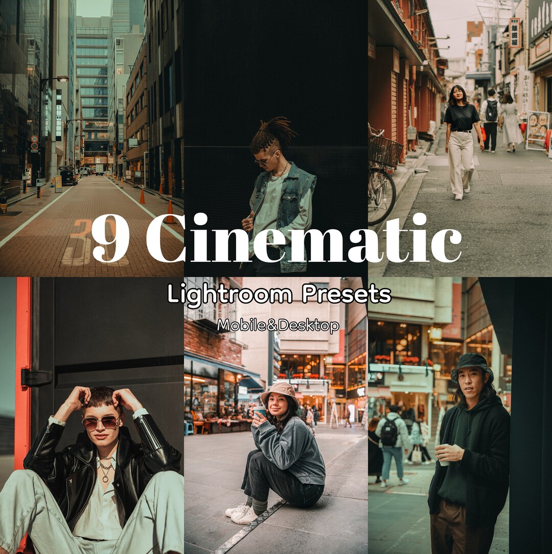 9 Premium Cinematic Signature Presets Lightroom Mobile and Etsy